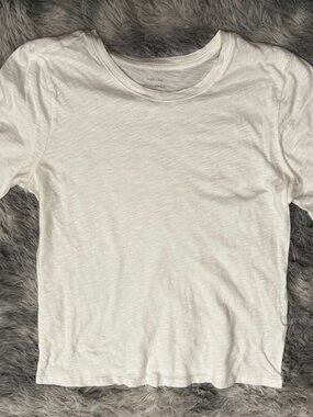 Madewell Whisper Cotton White Short Sleeve Tee Women’s Size M